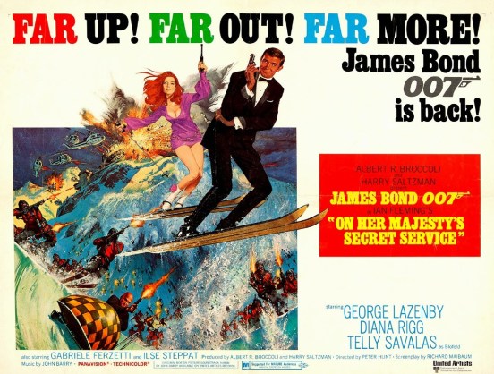 OHMSS on her majesty's secret service us poste half sheet